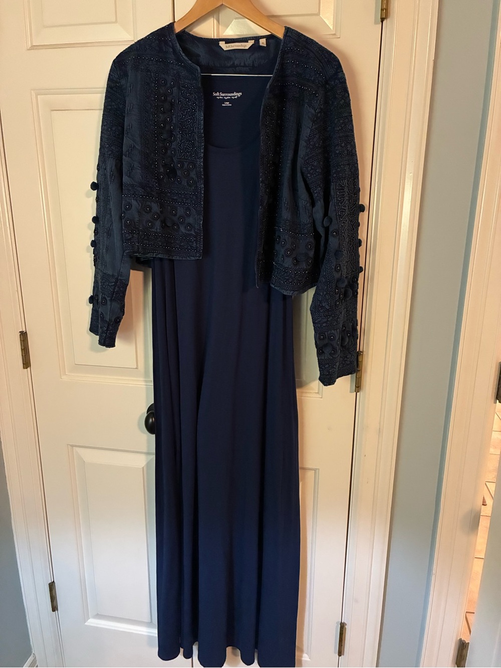 Soft surroundings 2 pc dress and jacket. Like new. Sz L/XL